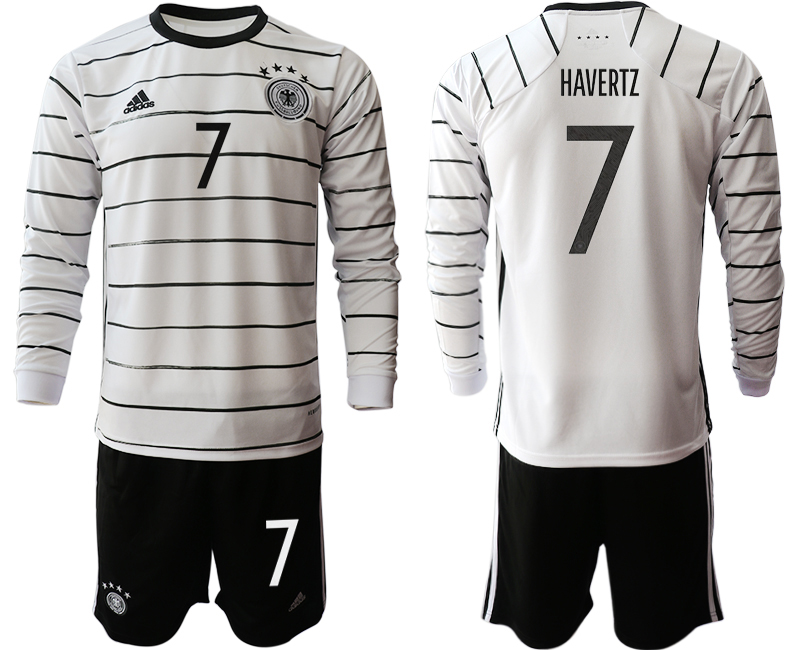 Men 2021 European Cup Germany home white Long sleeve #7 Soccer Jersey